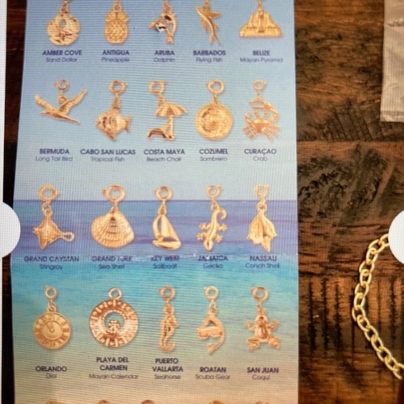 Diamond International Gold Tone Charm Bracelet With 5 Charms - Picture 8 of 8